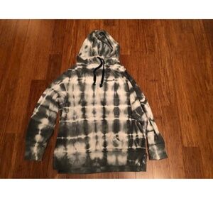 Victorias Secret PINK Hoodie Pullover Sweatshirt Green White Tie Dye size Medium